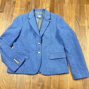 J. Crew Blue Herringbone Blazer